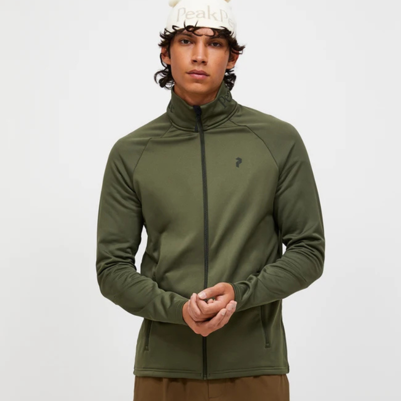 Peak Performance Rider Zip Jacket Herr Pine Needle