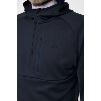 Golf Hoodie J Lindeberg Adam Quarter Zip Navy
