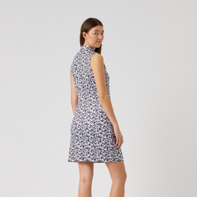 Golfklänning Daily Sports Sheermotion SL Dress Leo Svart/Vit