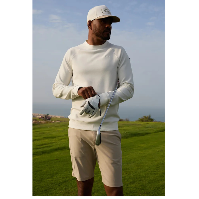 Golftröja Herr Puma CloudSpun Fleece Crew Vit