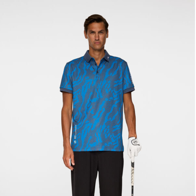 J Lindeberg I Tour Tech Print Golfpiké Herr I DPWT