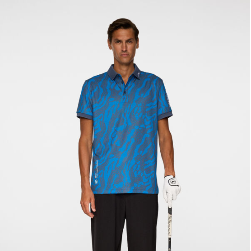 J Lindeberg I Tour Tech Print Golfpiké Herr I DPWT