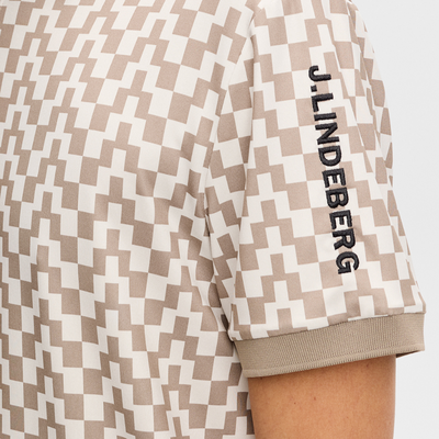 J Lindeberg I Tour Tech Print Golfpiké Herr I Brindel