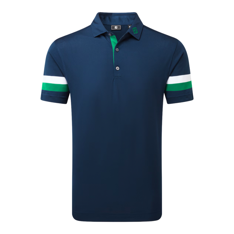 Golfpiké herr I FootJoy Sleeve Stripe Pique I Navy