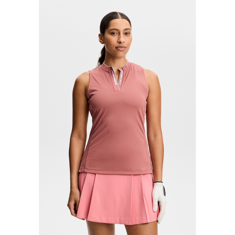 J Lindeberg Golf Leya Sleeveless Top Withered Rose