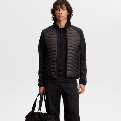 J Lindeberg Heyden Quilt Hybrid Jacket Herr Svart