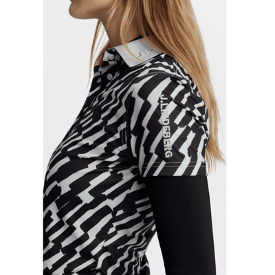 J Lindeberg I W Tour Tech Print Golfpiké Dam I Moonbeam