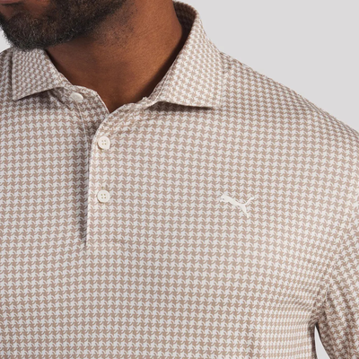 Golfpiké Puma Cloudspun Mono Check Sand