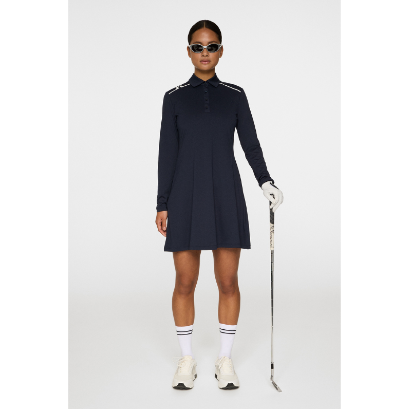 Golfklänning J Lindeberg Gizelle LS Dress Navy