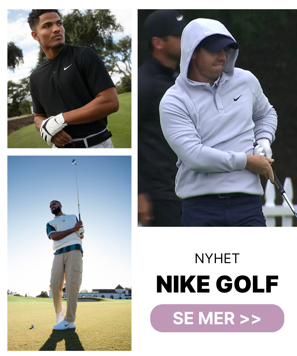 Golfspelare med nike golfkläder och golfskor