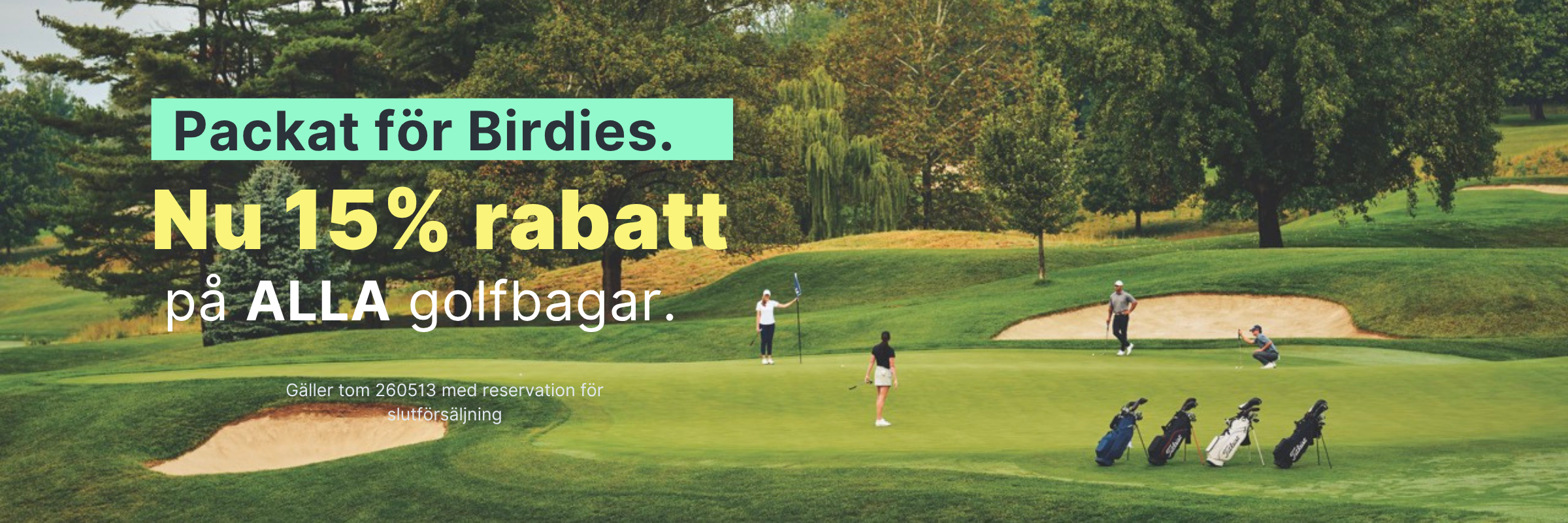 Golfbagar på rea