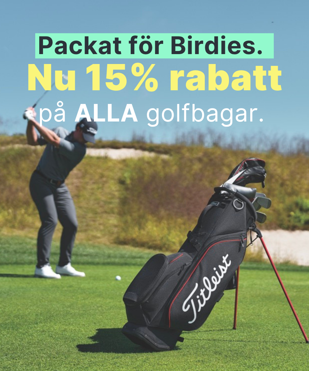 svart titleist golfbag på rea