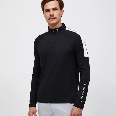 Peak Performance Golf Half Zip Baselayer Herr Svart