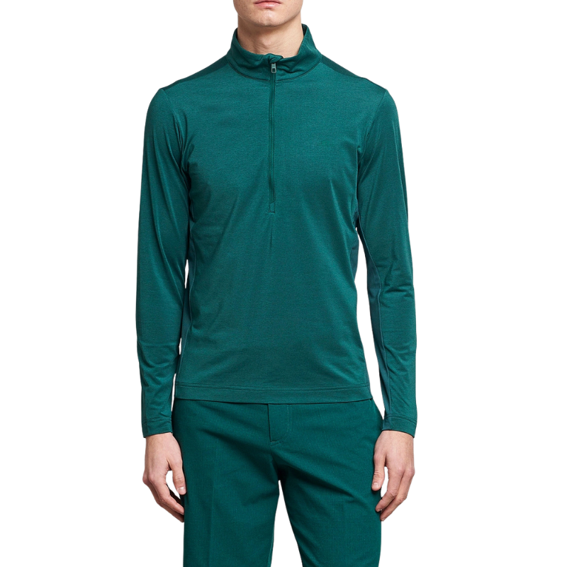 J Lindeberg Golf Luke 1/2 Zip Mid Layer Rain forest 2
