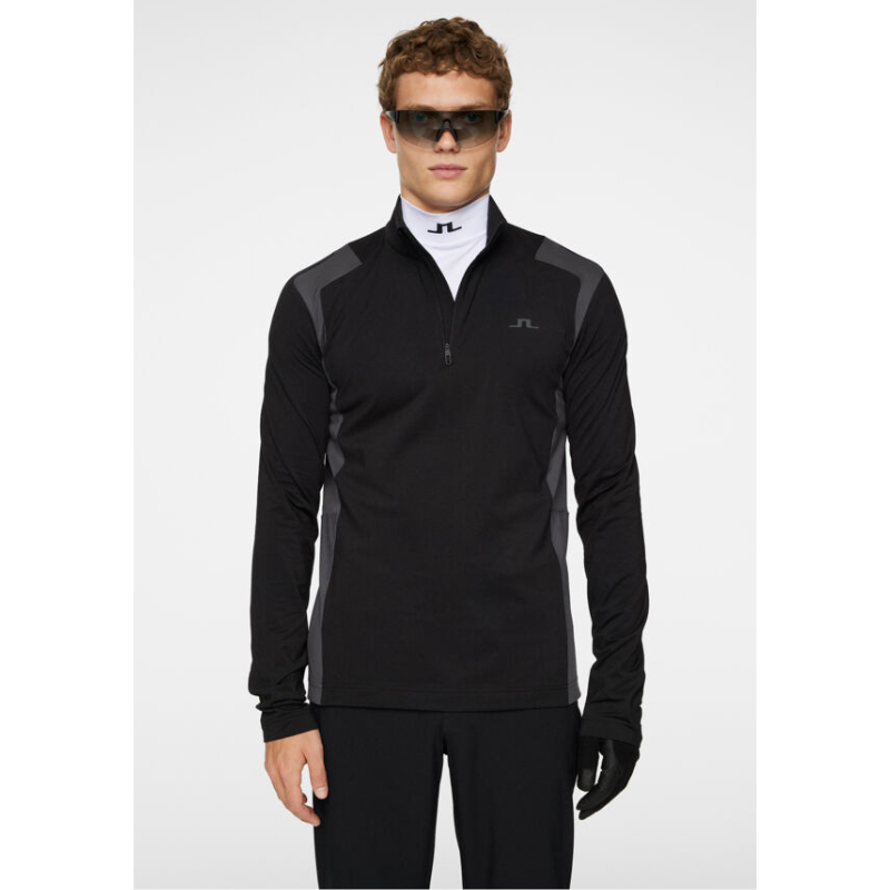 J Lindeberg Lukas Quarter Zip Golftröja Herr Svart J Lindeberg Lukas Quarter Zip Golftröja Herr Svart