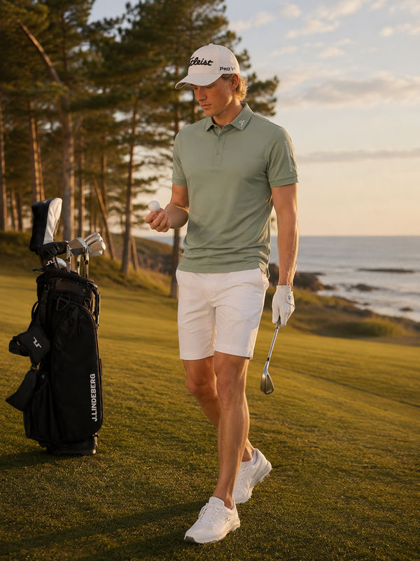Vita Golfshorts herr I J Lindeberg Mitch Shorts