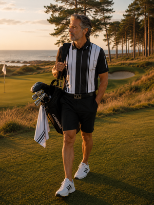Golfshorts herr I J Lindeberg Mitch Shorts Svart