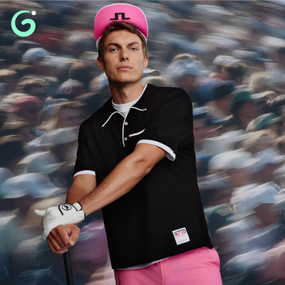 J Lindeberg Golf I 30Y Jesper Retro Golfpiké Herr I Svart