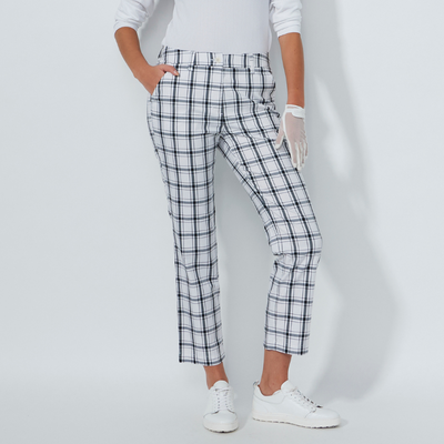 Golfbyxor Daily Sports Plaid Ankle Pants Vit/svart