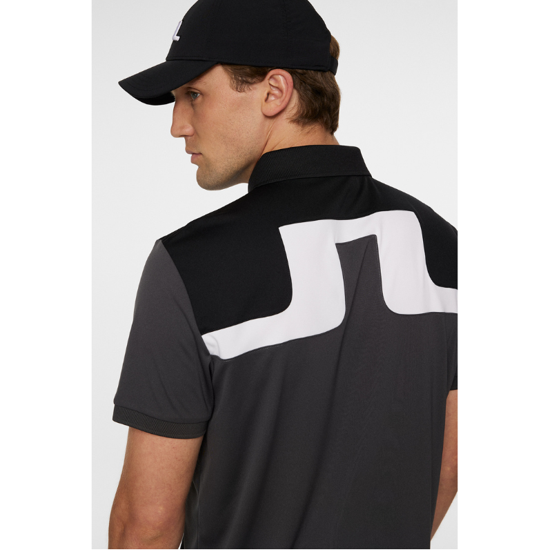 J.Lindeberg Golfpiké Herr I Jeff Reg fit Polo Asphalt
