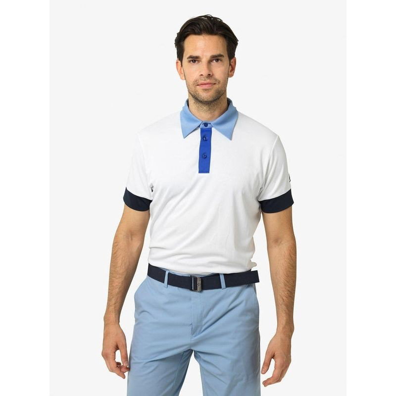 Cross Sportswear Block Polo Vit (M)