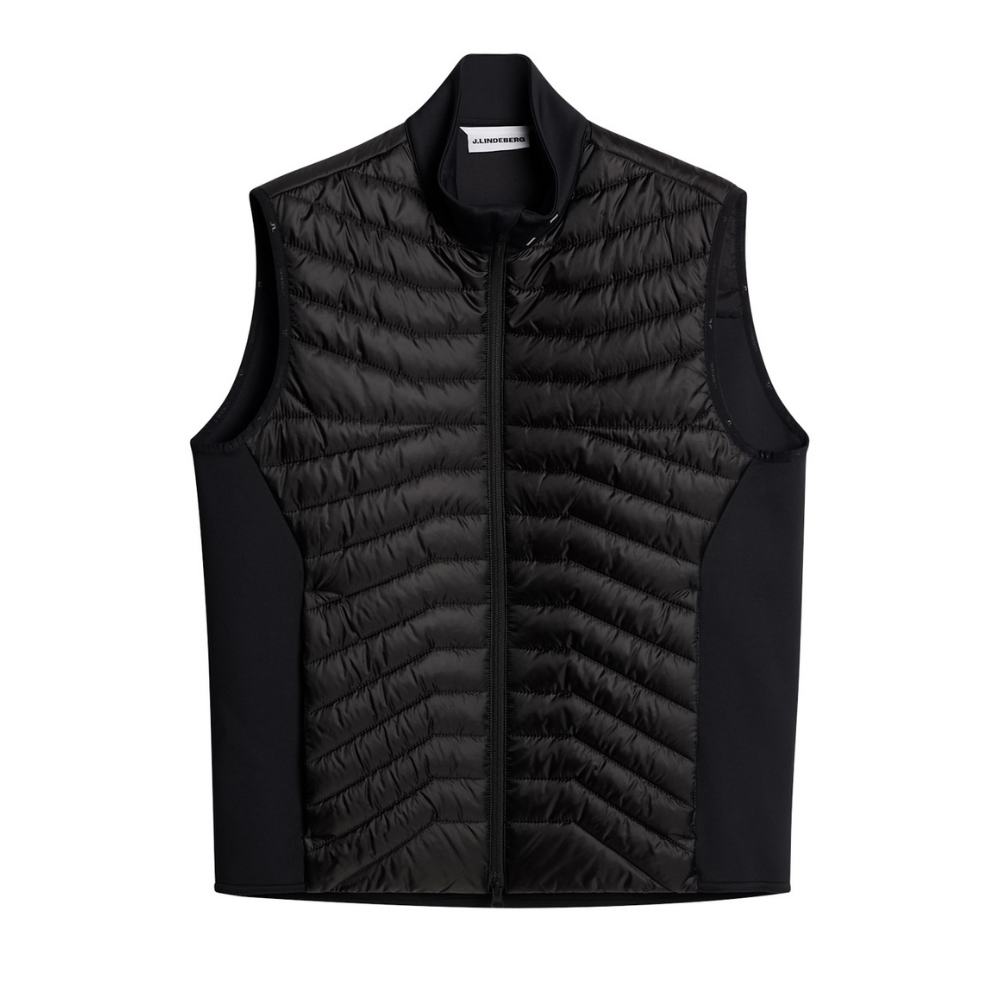 J Lindeberg Heyden Quilt Hybrid Golfväst Svart (XL)