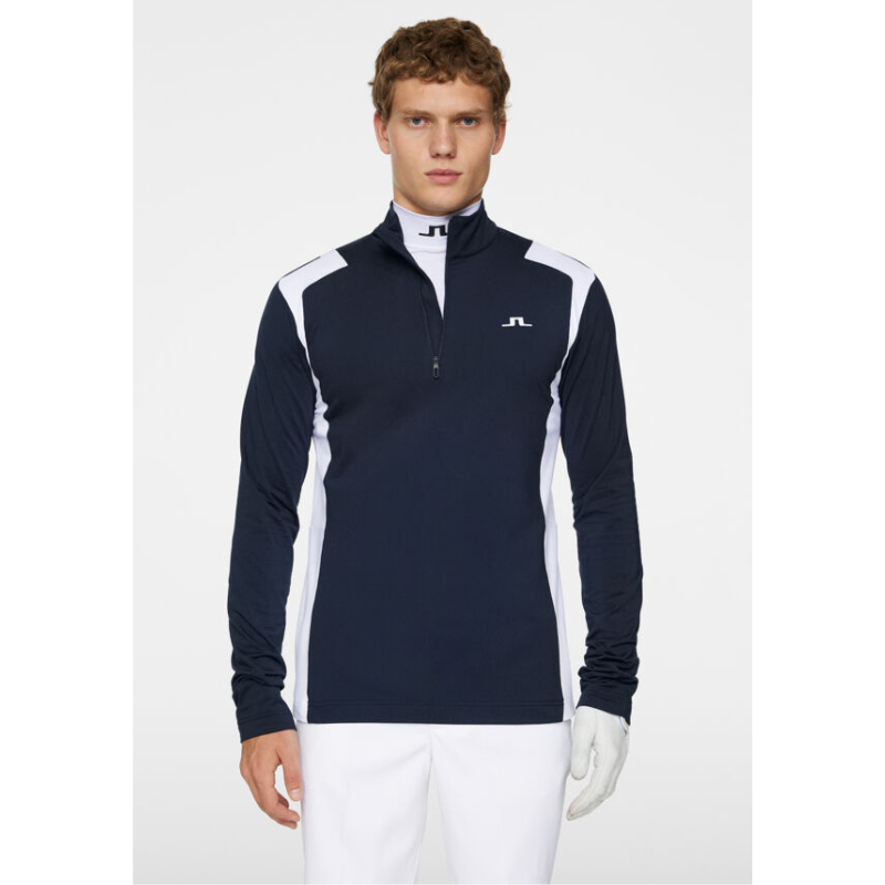 J Lindeberg Lukas Quarter Zip Golftröja Herr Navy