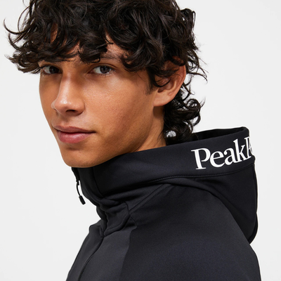 Golf hoodie Peak Performance Rider Zip Hood Herr Svart