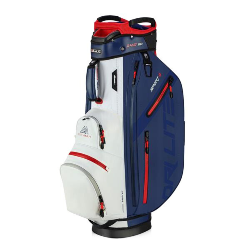 Vattentät Golfbag Big Max DRI LITE Sport 3 Vit / Navy / Röd