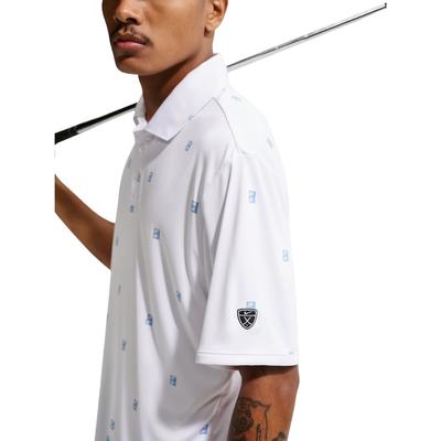 Golfpiké Nike Dri-Fit Par Polo Icon Vit/Ljusblå