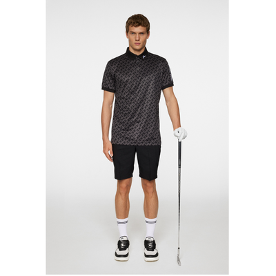 J Lindeberg I Tour Tech Print Golfpiké Herr I Svart
