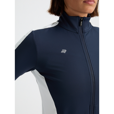 Golftröja Dam Röhnisch Blake Thermal Midlayer Navy/Vit
