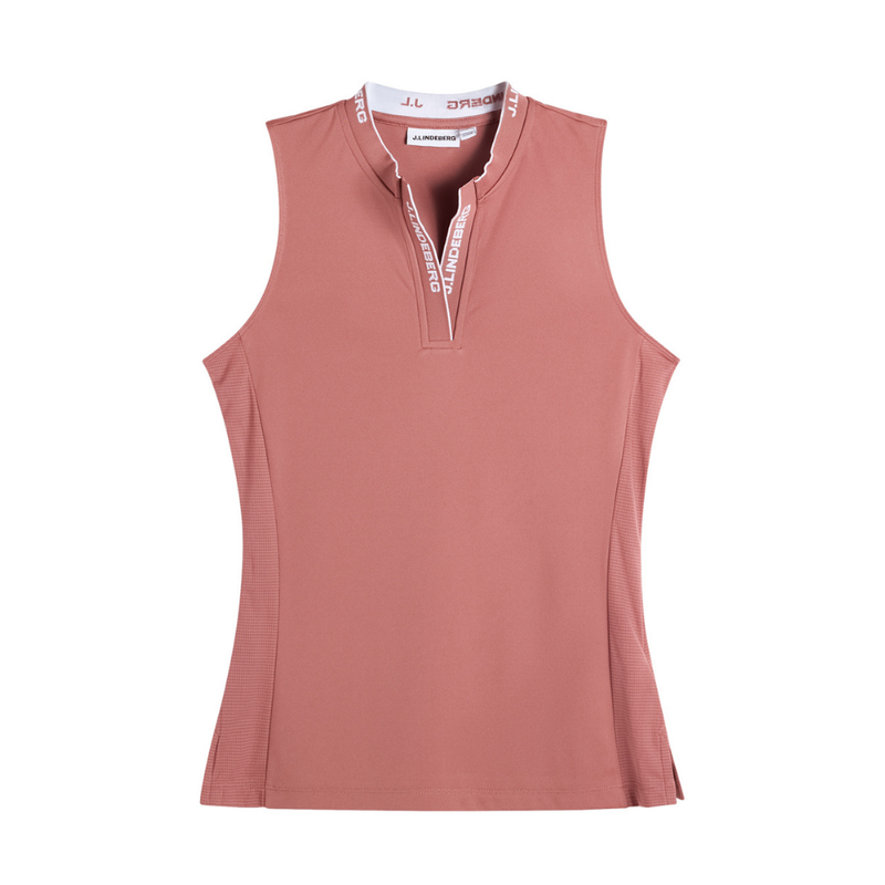 J Lindeberg Golf Leya Sleeveless Top Withered Rose