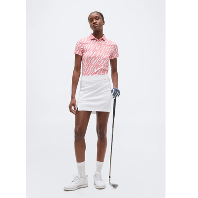 J Lindeberg I W Tour Tech Print Golfpiké Dam I Flamingo