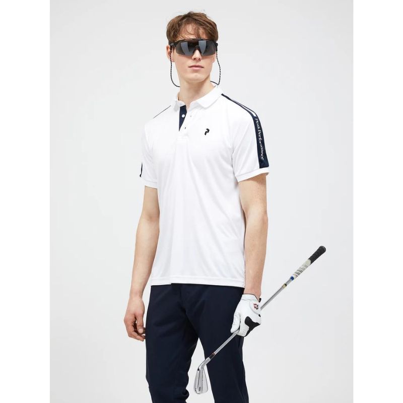 Peak Performance Golf Player Polo Vit/Navy