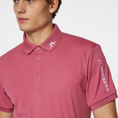 J Lindeberg Golf I Tour Tech Golfpiké Herr I Rose Wine