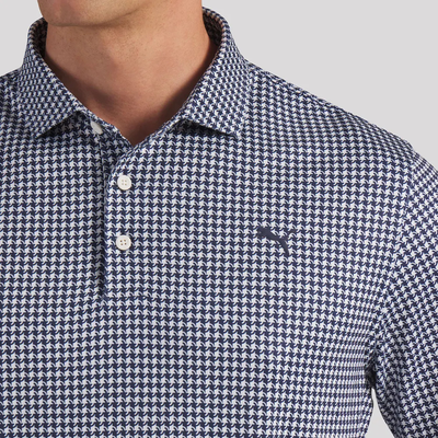 Golfpiké Puma Cloudspun Mono Check Navy