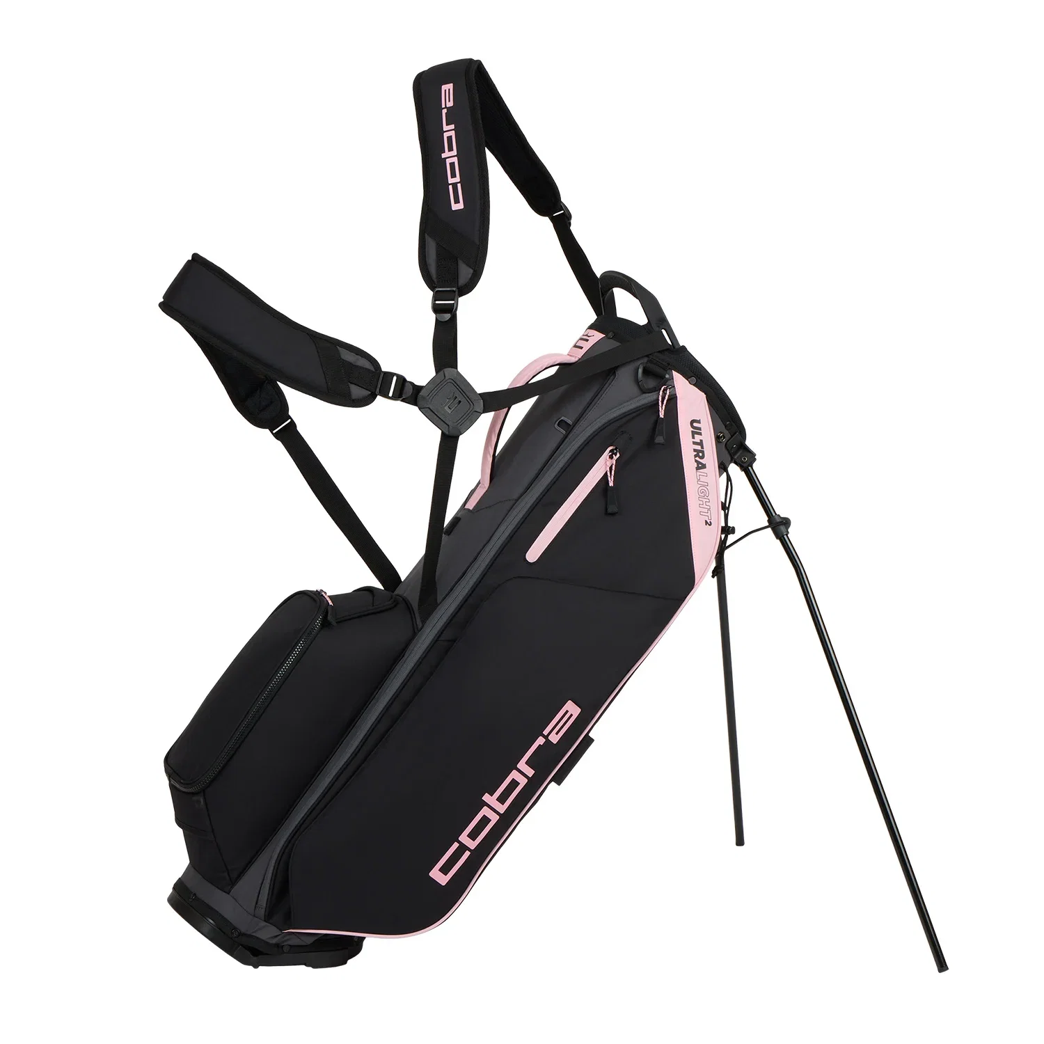 Golfbag Dam I Cobra Ultralight 2 Stand I Svart/rosa