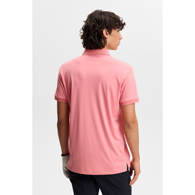 J Lindeberg Golf I Tour Tech Golfpiké Herr I Flamingo Plum