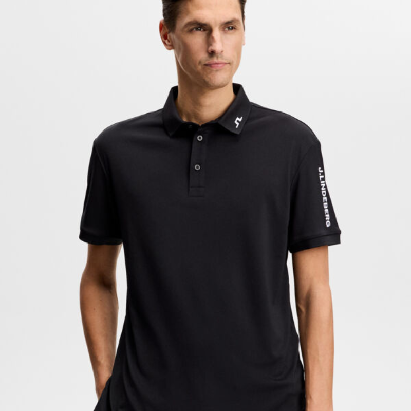 J Lindeberg Tour Tech Golfpiké Herr Svart