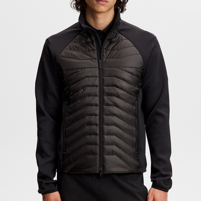 J Lindeberg Heyden Quilt Hybrid Jacket Herr Svart