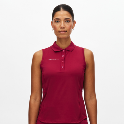 Röhnisch Nicky Sleevless Poloshirt Beet Red