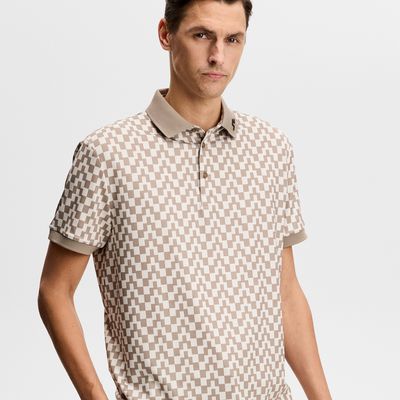 J Lindeberg I Tour Tech Print Golfpiké Herr I Brindel