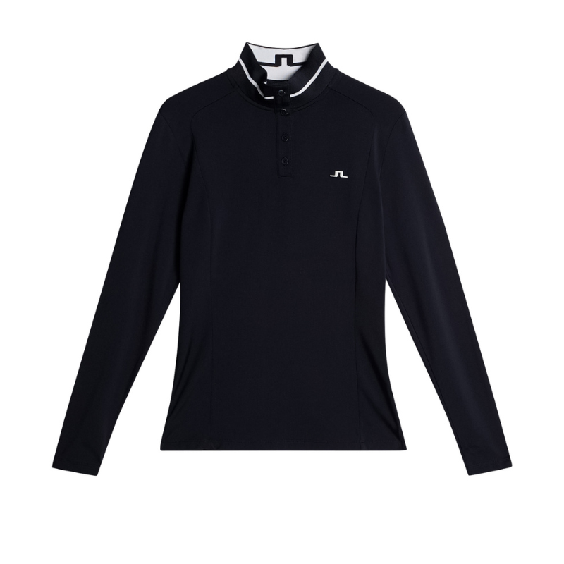J Lindeberg Golf Herta Long Sleeve Polo dam Navy (L)
