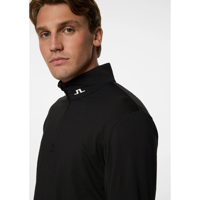 Golftröja Herr J Lindeberg Tour Tech 1/2 Zip Mid Layer Svart