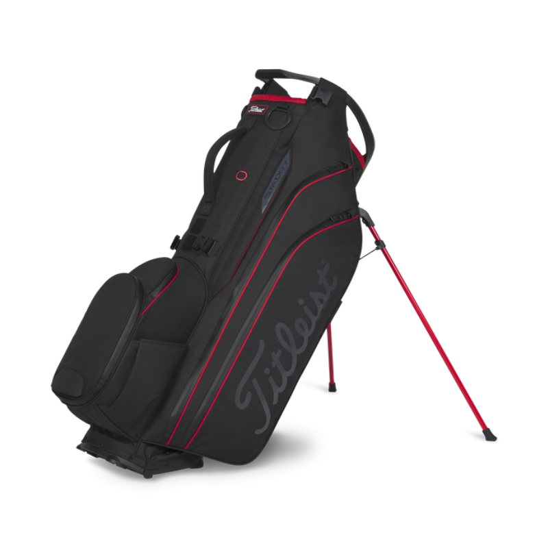 Titleist Golfbag Hybrid 14 StaDry Svart/Röd I Vattentät golfbag