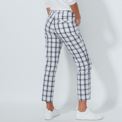 Golfbyxor Daily Sports Plaid Ankle Pants Vit/svart