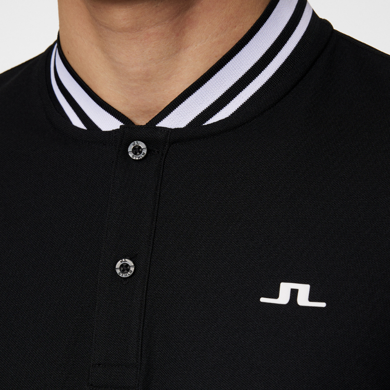 Golfpiké Herr I J Lindeberg Tyson Polo I Svart