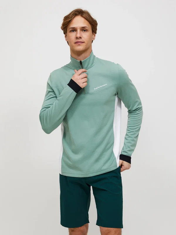 Golftröja Peak Performance Swift Motion Midlayer Green Valley