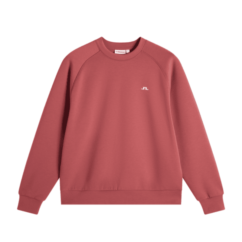 Golftröja J Lindeberg Finn Crew Neck Herr Flamingo Plum